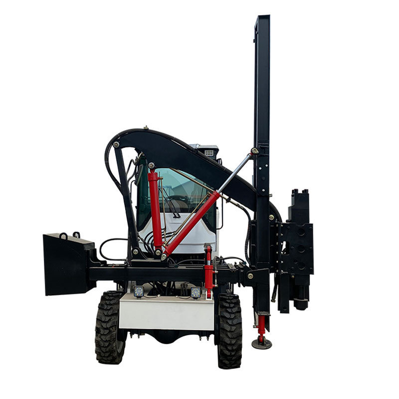 promotion High efficiency post driver pile driver fence pilling machine hydraulic drop hammer ground screw  pile driver