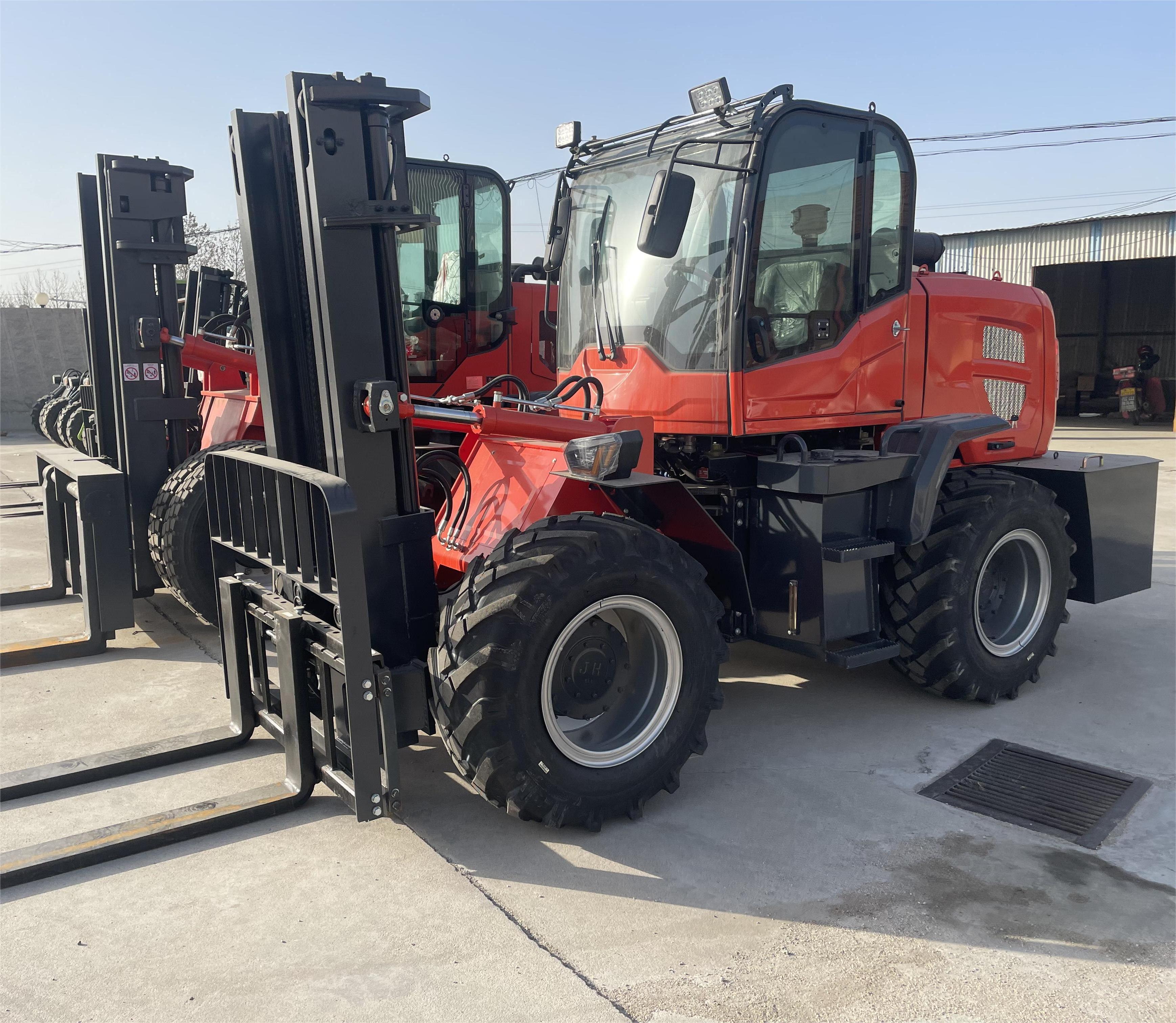 Multifunction 4WD rough terrain 4X4 diesel forklift 3ton 3.5ton 4ton 5ton diesel forklift with 6m 8m lifting height