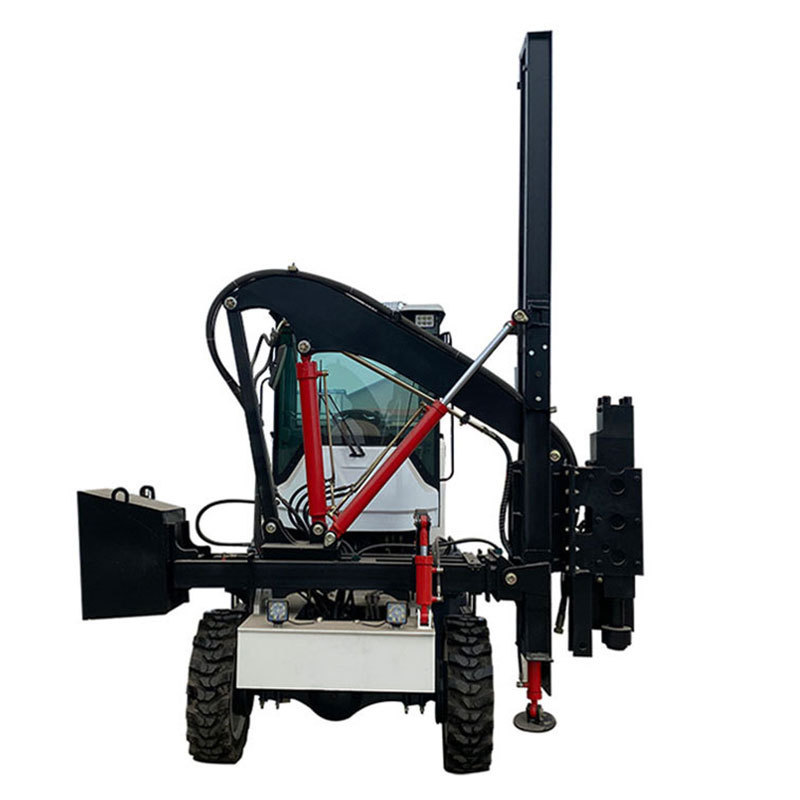 Multifunctional Diesel Powered Fence Post Pounder Guardrail Pile Driver