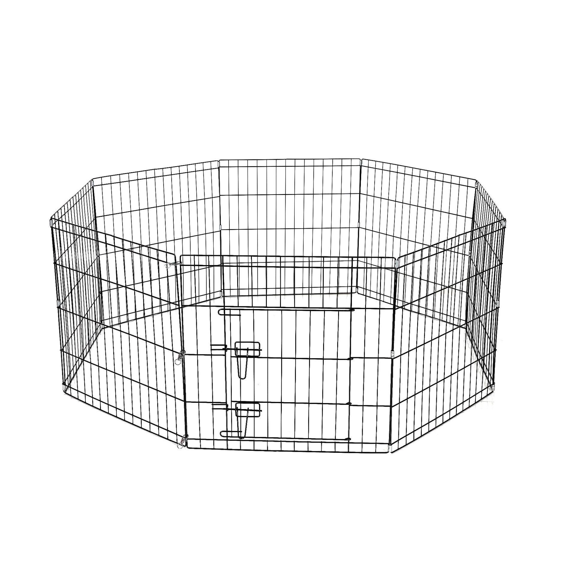 Foldable Dog Fence Crate 8 Panels For Indoor/Outdoor Pet Cage Animal Metal Fence