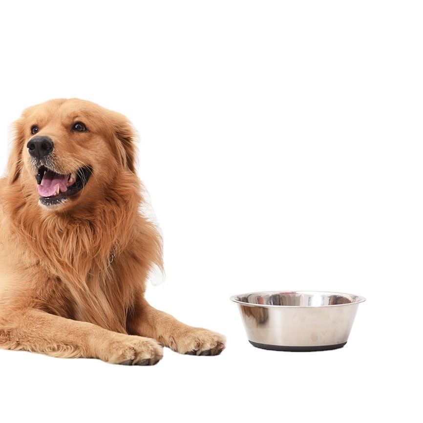 New Hot Sales 4 sizes Pet Cat and Dog Stainless Steel Bowl Bottom Silicone Non-slip Feeder