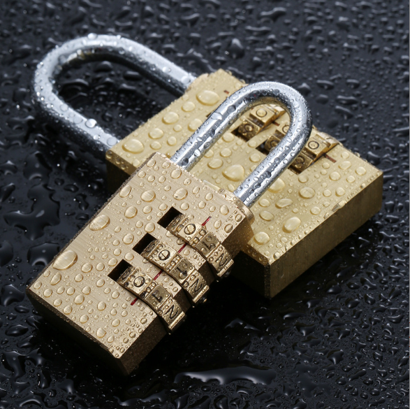 Full brass dial combination stainless shackle security locks