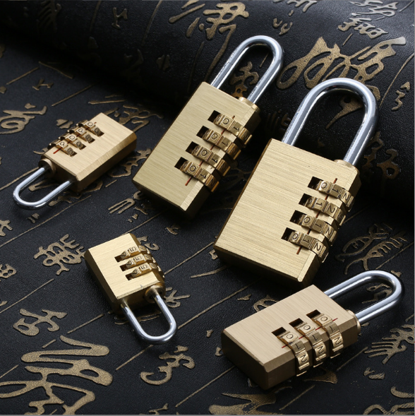 Full brass dial combination stainless shackle security locks