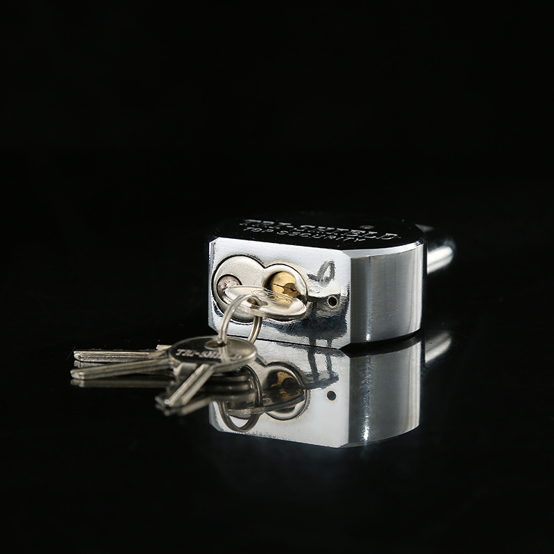 Anti-rust and anti-prying round steel lock dormitory big round angle ...