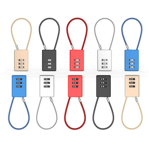 HSS upgrade lock is not easy to break steel rope password lock backpack rod case pen bag password padlock