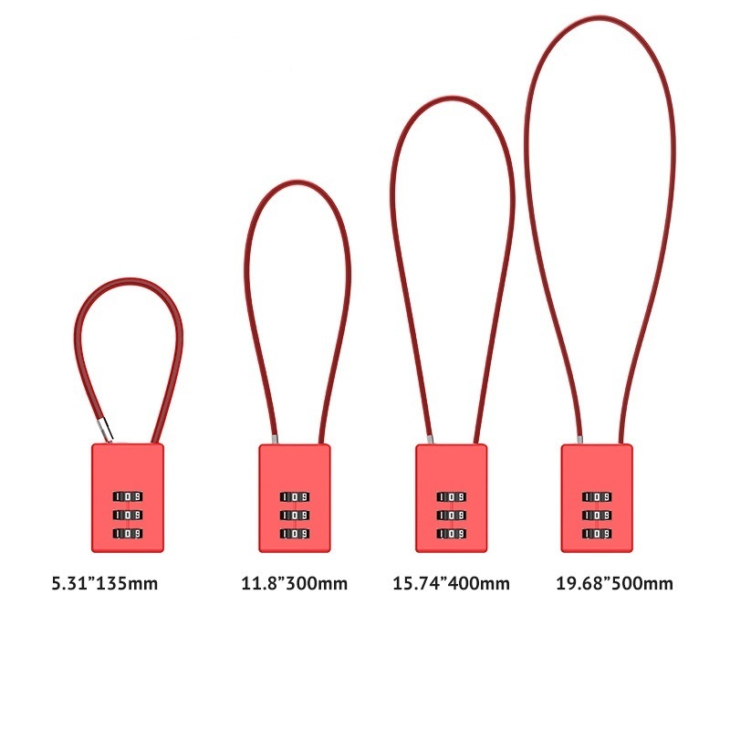 HSS upgrade lock is not easy to break steel rope password lock backpack rod case pen bag password padlock