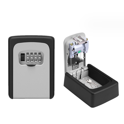 Aluminum alloy wall-mounted cipher key box decoration cipher lock can replace cross-border key storage cipher lock box