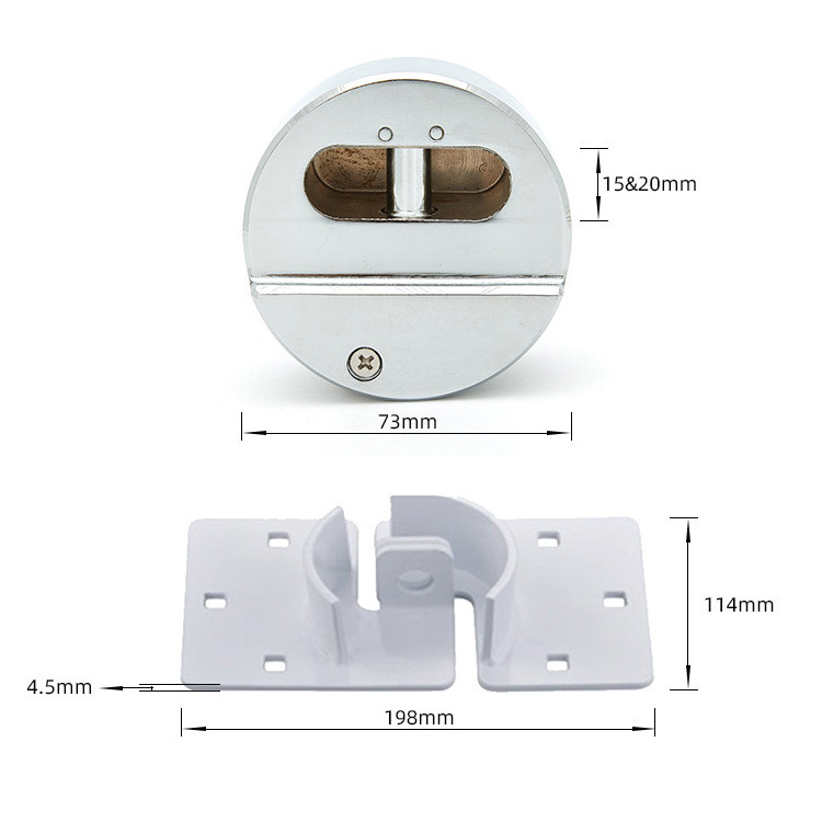 Round 73 mm lock core copper, anti-shear anti-sawing container warehouse, invisible lock beam round steel lock