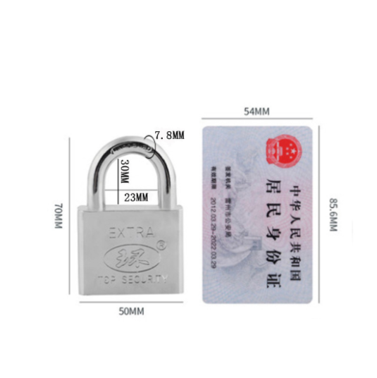 Brass cylinder atomic chrome plated insert card package key alike high quality padlock