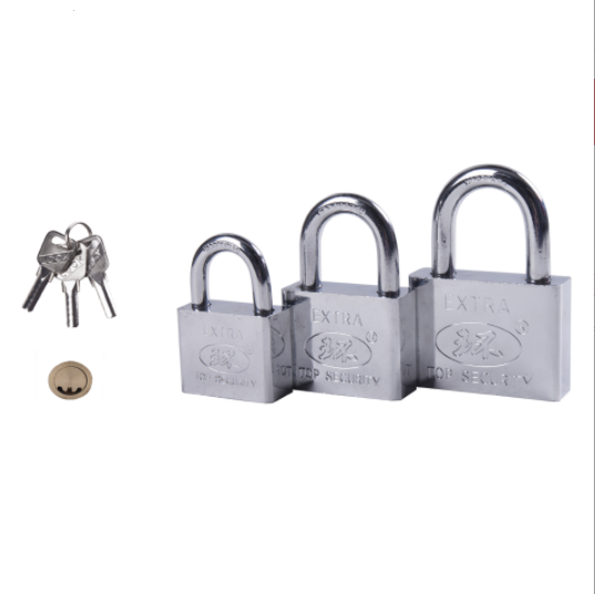 Brass cylinder atomic chrome plated insert card package key alike high quality padlock