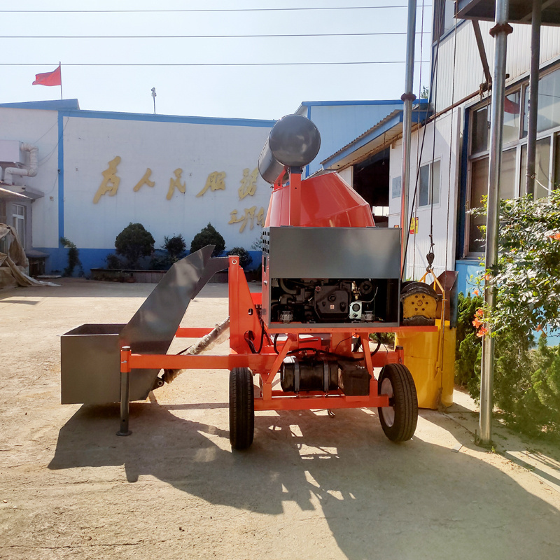 Portable diesel gasoline 800L 3 yard cement self loading concrete mixer with water pump machine