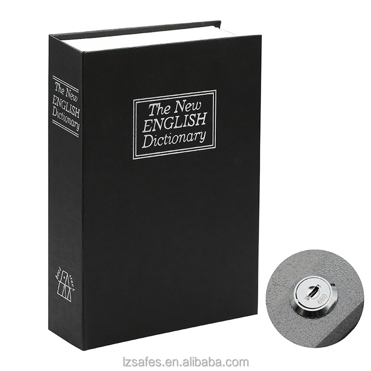 Book Safe with Key Lock - Home Dictionary Diversion Metal Safe Lock Box