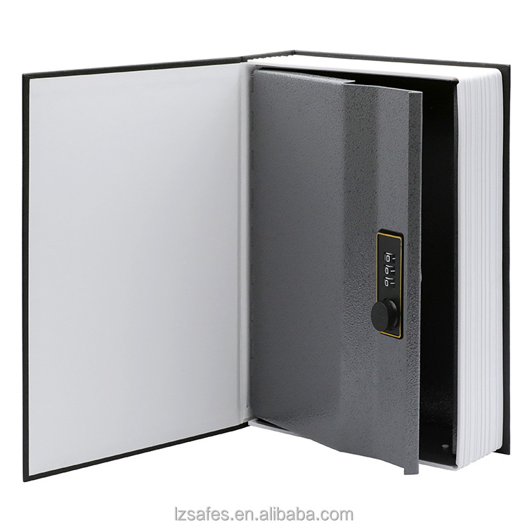 Diversion Book Safe with Combination Lock, Middle Safe Secret Hidden Metal Lock Box