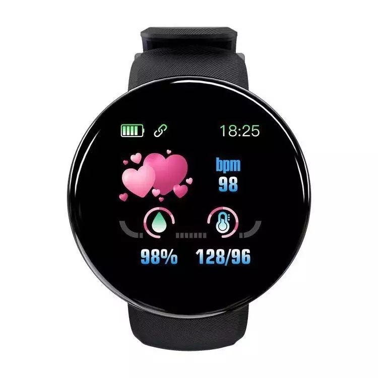 Waterproof Upgraded Men Women Blood Pressure Smart watch Sport Tracker Pedometer D18 Smart Watches