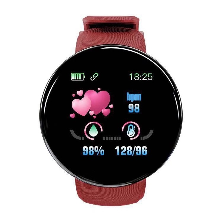 Waterproof Upgraded Men Women Blood Pressure Smart watch Sport Tracker Pedometer D18 Smart Watches