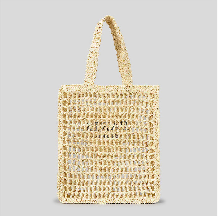 Wholesale beach bag Straw Hand-woven crochet bag Large Shopping Beach Tote crochet bags for Women