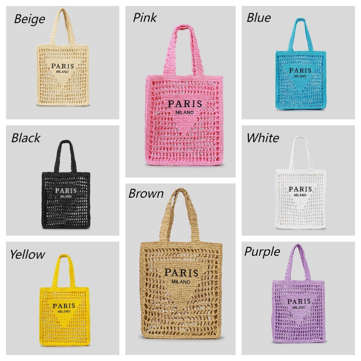 Wholesale beach bag Straw Hand-woven crochet bag Large Shopping Beach Tote crochet bags for Women