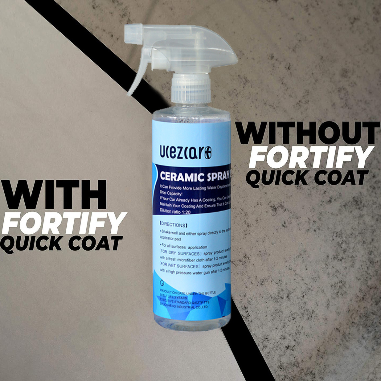 HOT UCEZCAR+ Hydrophobic high gloss Quick detail spray 500ml for car detailing ceramic car coating spray