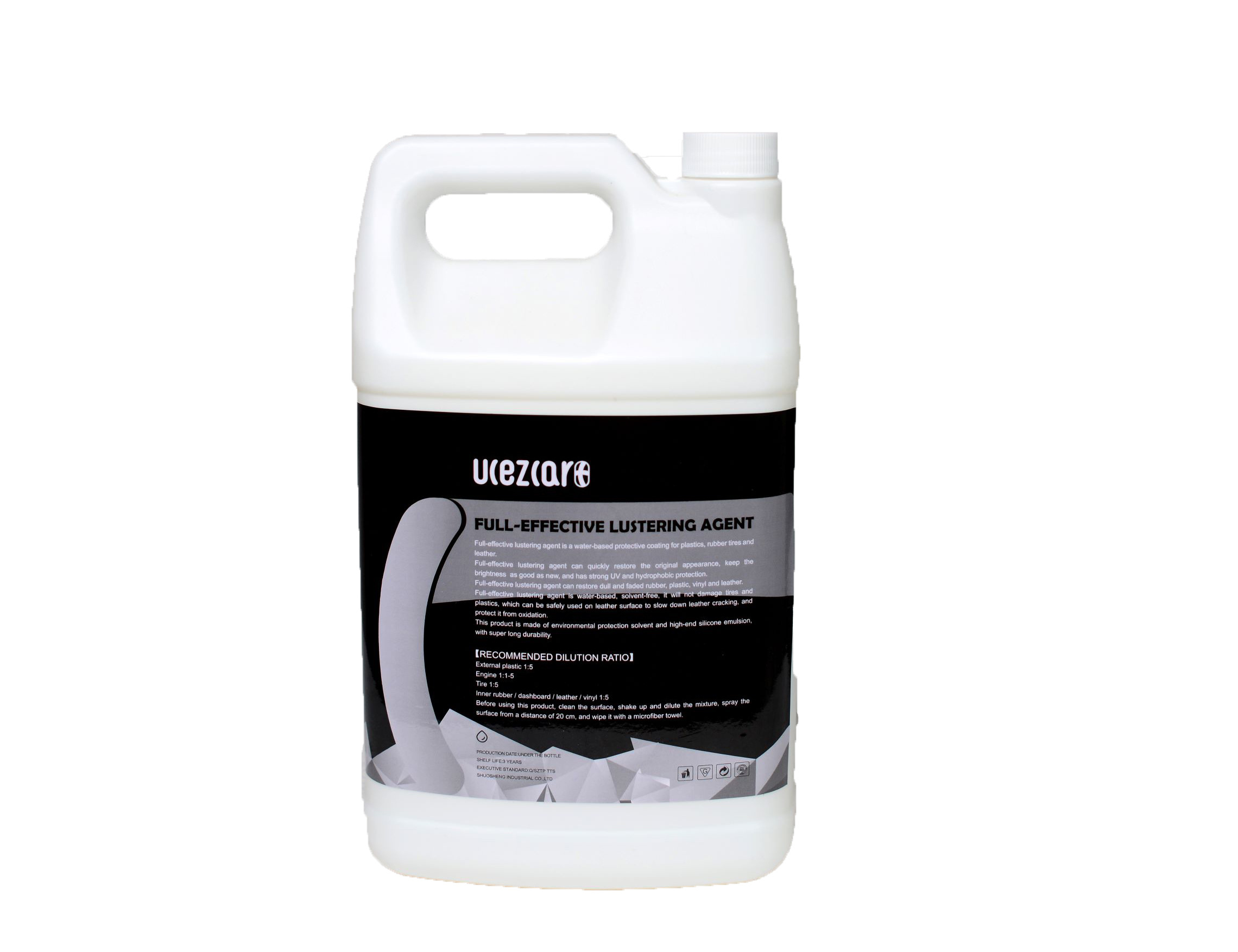 1 gallon super concentrated 2019 hot sale tire shine polish car care product black dashboard black polish