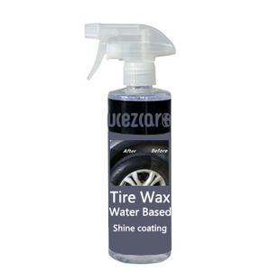 hot-selling UCEZCAR+ 500ml  water based type wax tire coating shine waterproof polishing liquid spray