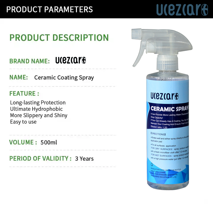 HOT UCEZCAR+ Car Nano Ceramic Coating Polishing Spraying Wax For Auto Agent Ceramic Quick Coat Polish & Sealer Spray