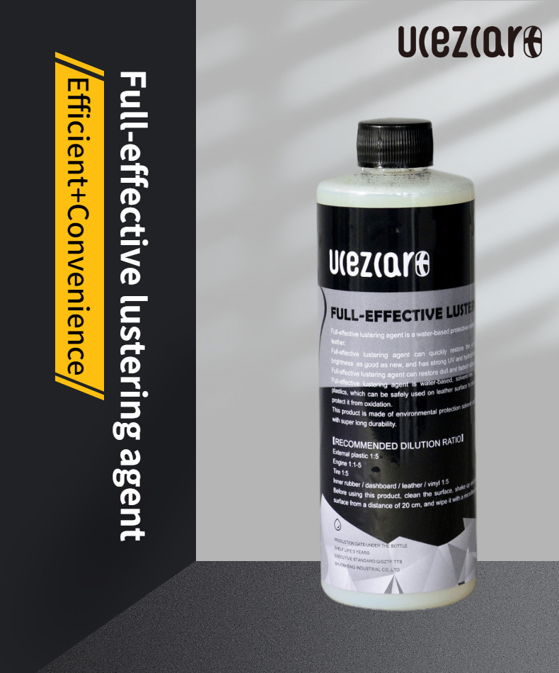 Factory price UCEZCAR+ 500ml car detailing chemical liquid car interior polish shining liquid spray for sale