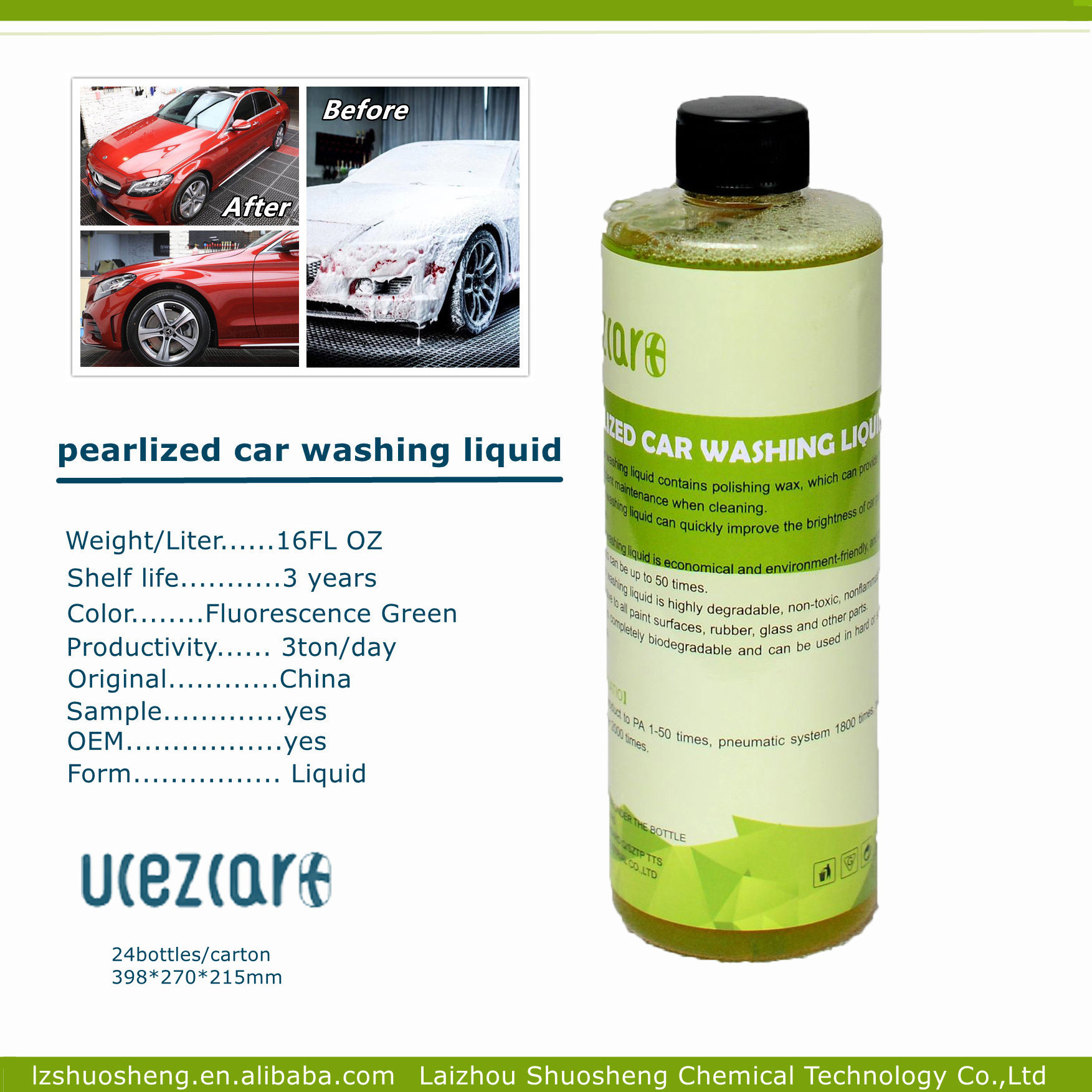 Professional UCEZCAR+ 1 gallon car washing powder liquid car washing shampoo spray cleaner cars special wash liquid wax