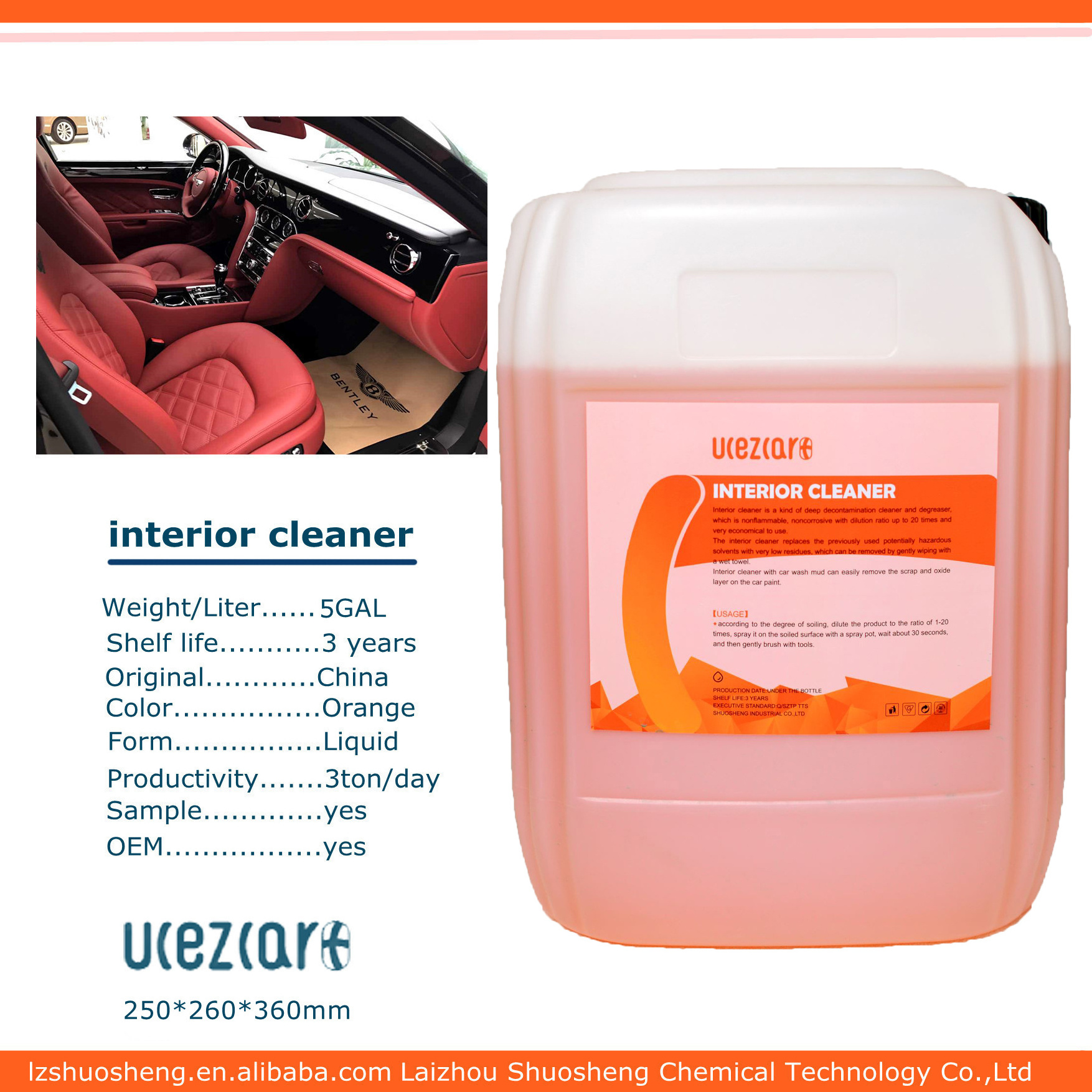 2021 hot selling Factory wholesale 1GAL shine armor car interior cleaner for vehicle in super concentrated in Chile