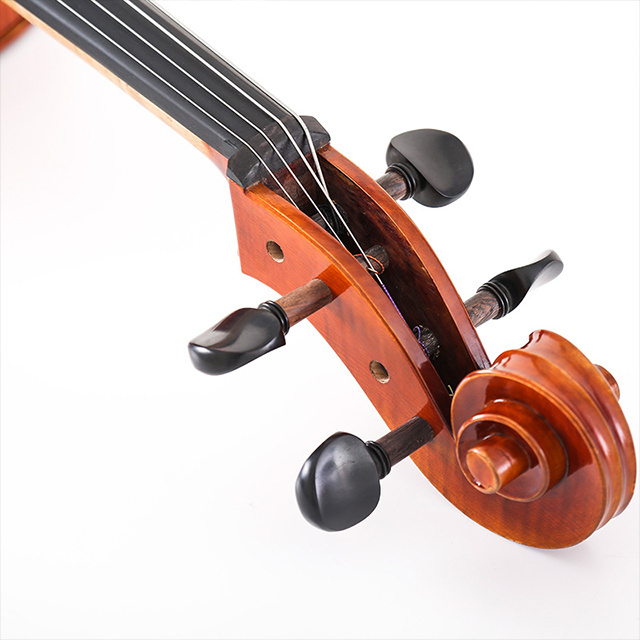 High Quality 4/4 1/8 Master Oil Varnish Solid Wood Red Brown Cello for Professional with Natural Flame