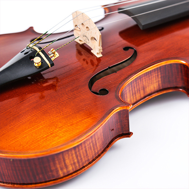 Factory Sale Various Oil Varnish Universal Spruce 4/4 Full Size Solid Wood High Quality Violin with Setting Up