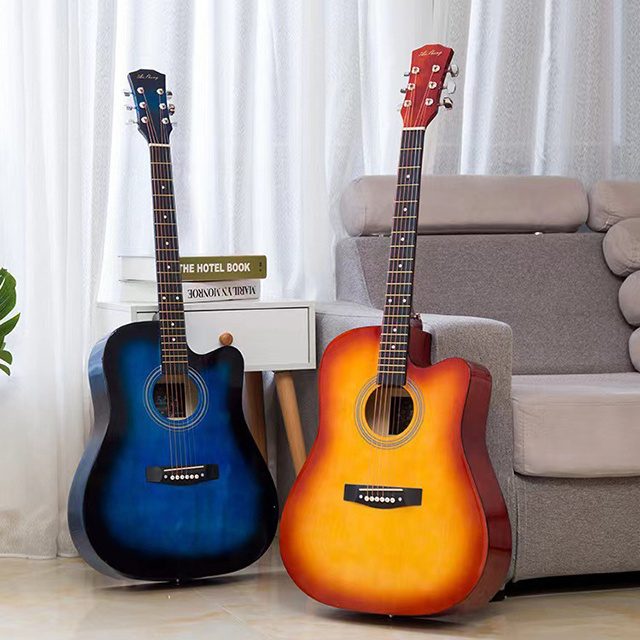 Wholesale 41 Inch Electric Acoustic Guitar OEM Service Full Size Guitars Kit for beginner adult kid