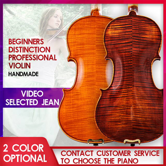 Factory Sale Various Oil Varnish Universal Spruce 4/4 Full Size Solid Wood High Quality Violin with Setting Up