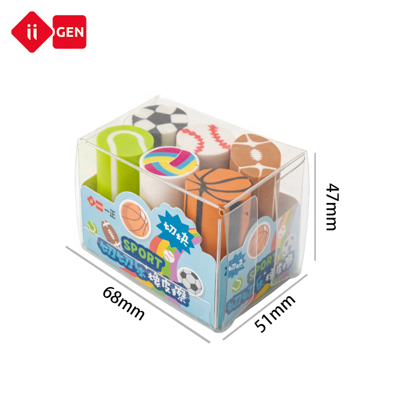 IIGEN Kawaii Cuttable Sports Eraser Pencil Eraser  Small Rubber Drawing Accessory Office Home School Supplies Cute Erasers