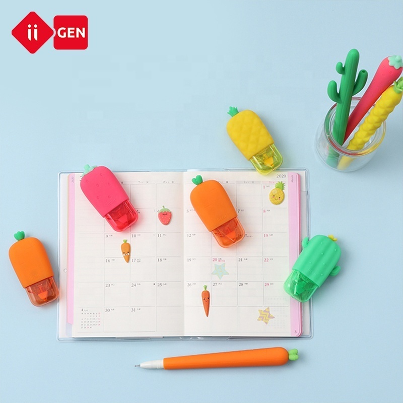 IIGEN creative cartoon fruit and vegetable correction tape stationery for students kawail correction tape