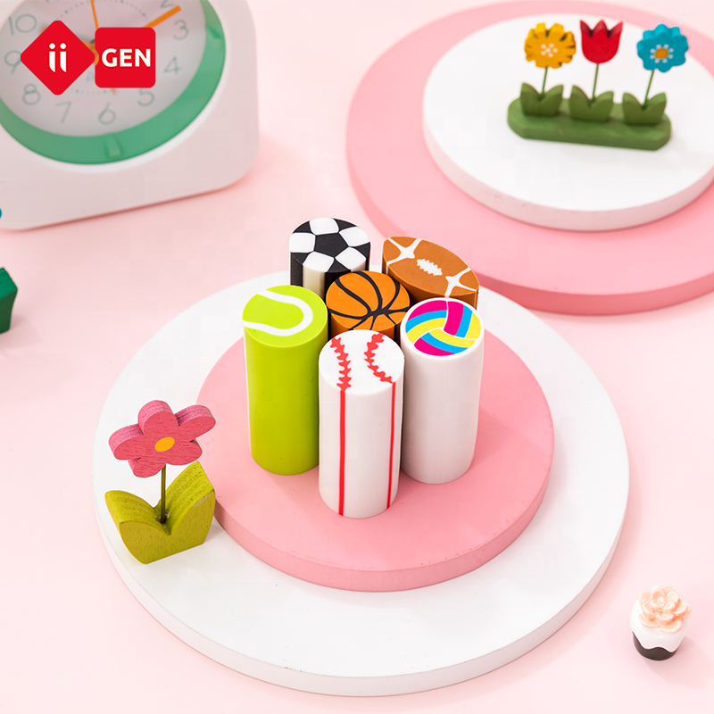 IIGEN Kawaii Cuttable Sports Eraser Pencil Eraser  Small Rubber Drawing Accessory Office Home School Supplies Cute Erasers