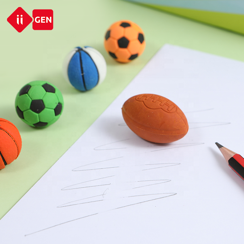 IIGEN  Sports Ball Puzzle Erasers Football Basketball Fun Erasers for Kids Classroom School  3D Mini Cute Eraser