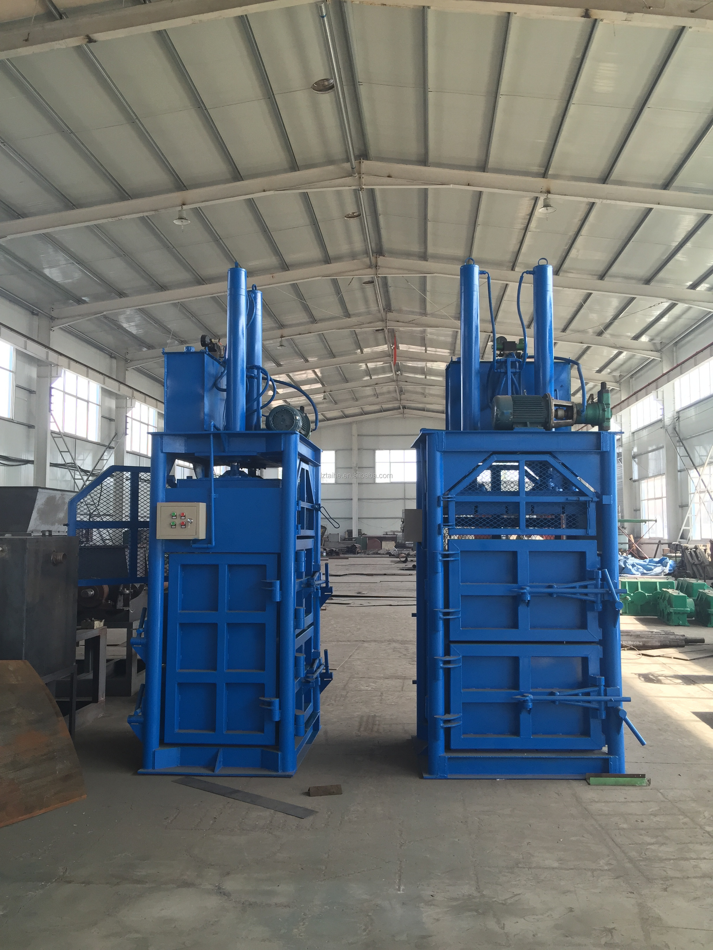 PET bottle baling press machine horizontal vertical hydraulic baler baling machine