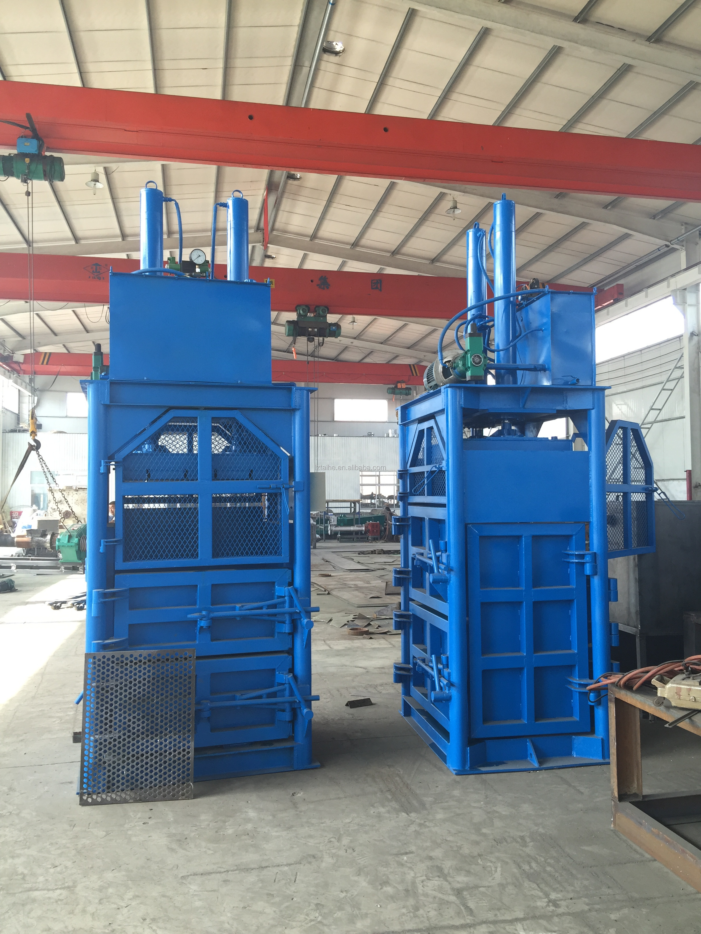 PET bottle baling press machine horizontal vertical hydraulic baler baling machine