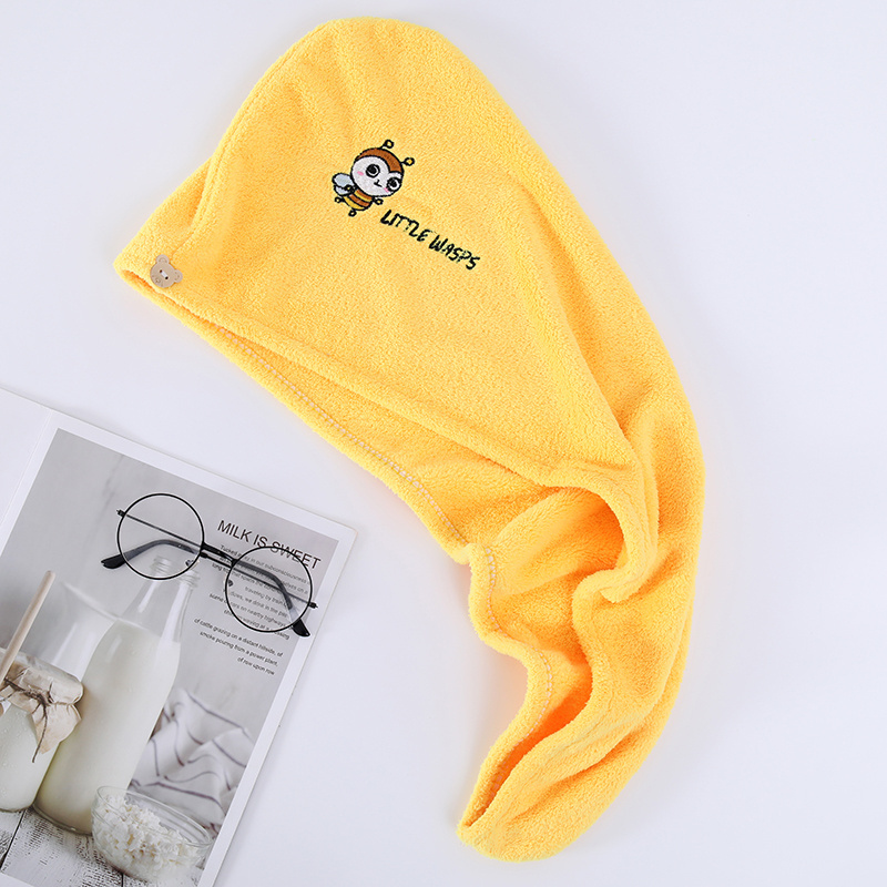 rapid fast drying hair microfiber hair wrap double layer turban towel