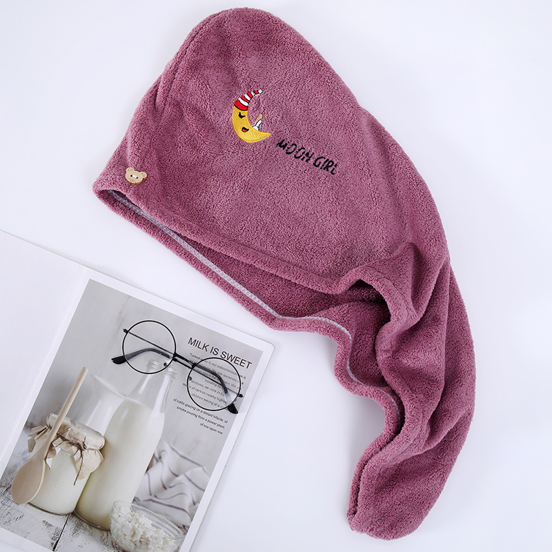 rapid fast drying hair microfiber hair wrap double layer turban towel