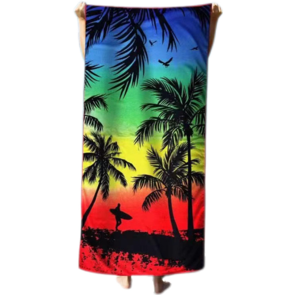 Sand Free Beach Towel Custom Printed Towels Factory Supply High Quality Free Customized for Beach Gym Size Weight Microfiber