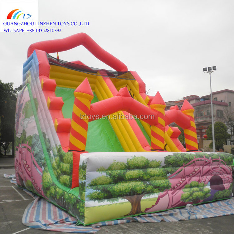 Outdoor commercial wet dry bounce house toboggan gonflable half pipe inflatable water slide