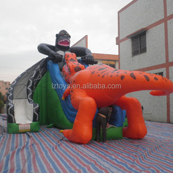 Kids jumping castle commerical bounce house tobogan inflable double sided inflatable slide wholesale