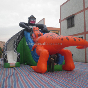 Kids jumping castle commerical bounce house tobogan inflable double sided inflatable slide wholesale