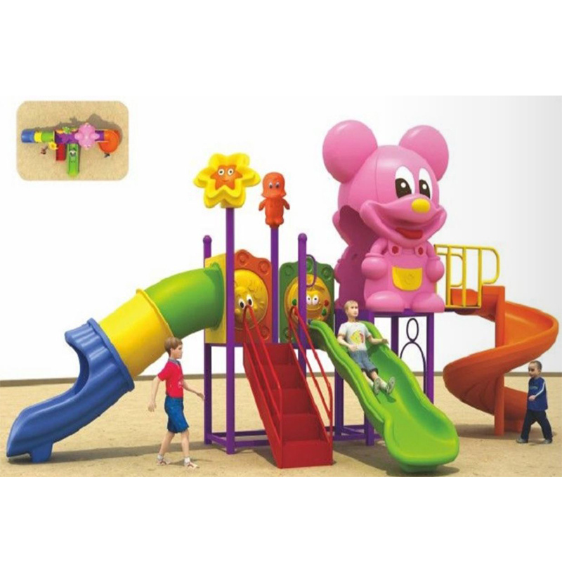 Kids wooden climbing frame outdoor playground slide wooden swing