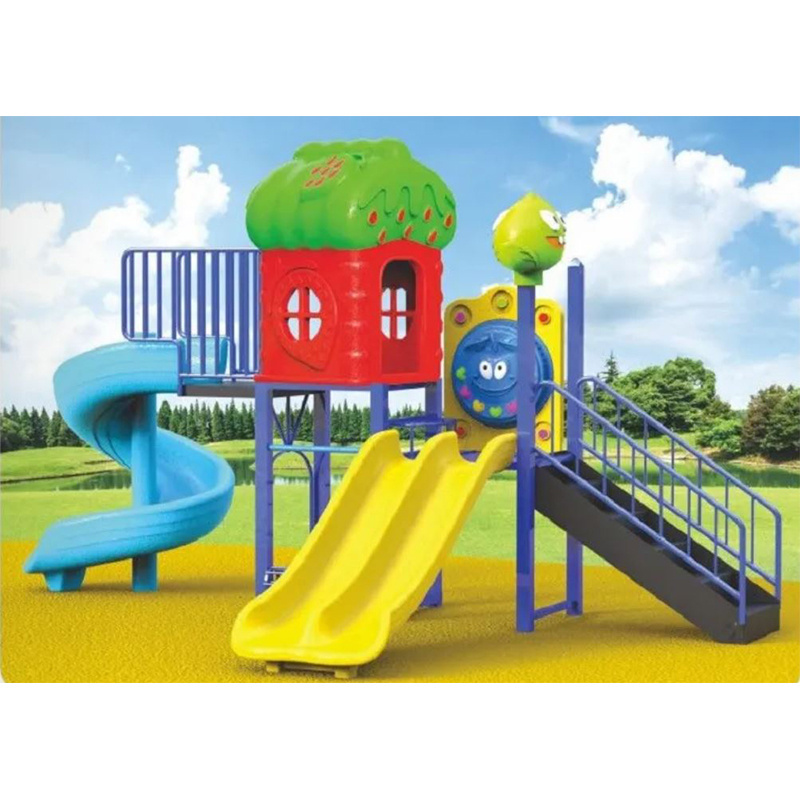 Kids wooden climbing frame outdoor playground slide wooden swing