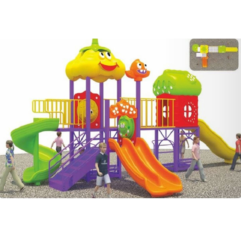 Kids wooden climbing frame outdoor playground slide wooden swing