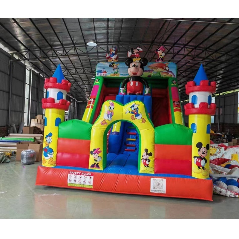 Nice Cartoon Castle Slide tobogan inflable Children's Paradise Inflatable Slide for Kids