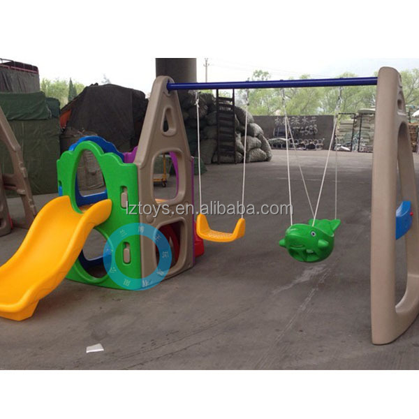 combinate plastic kids slide and swing