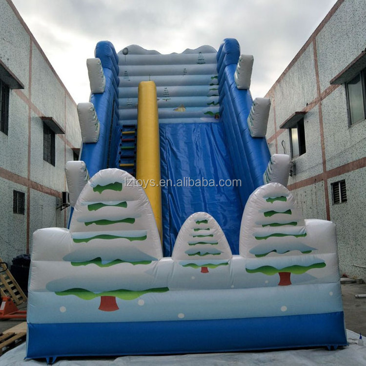 Outdoor commercial wet dry bounce house toboggan gonflable half pipe inflatable water slide